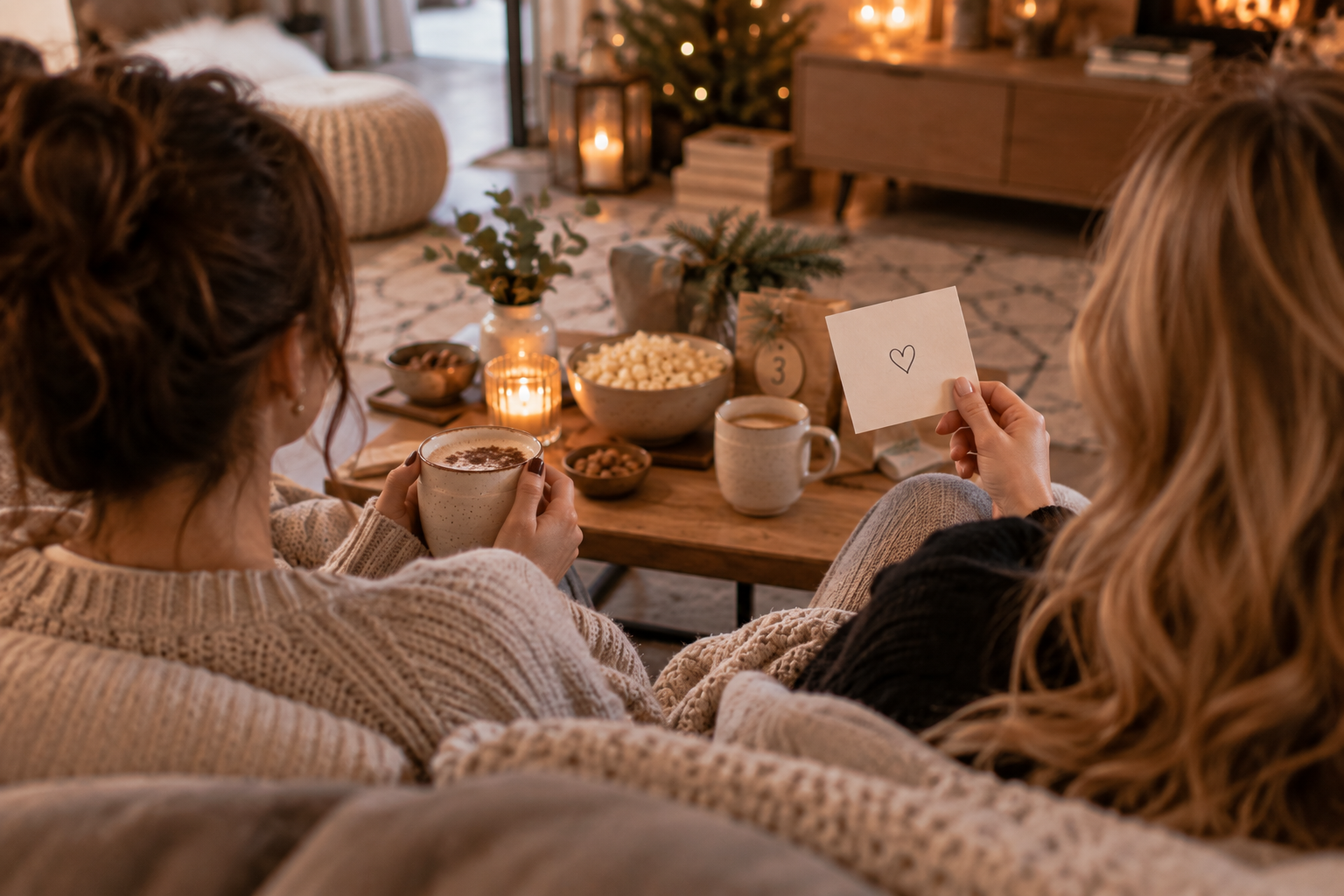 Gemeinsame Zeit als Geschenk im Adventskalender für die beste Freundin