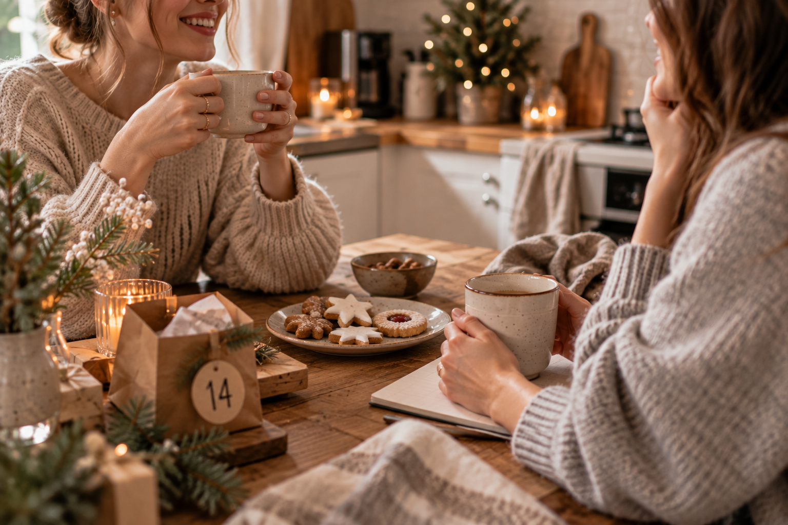 Kaffee oder Tee als kleine Adventskalender-Überraschung für die beste Freundin