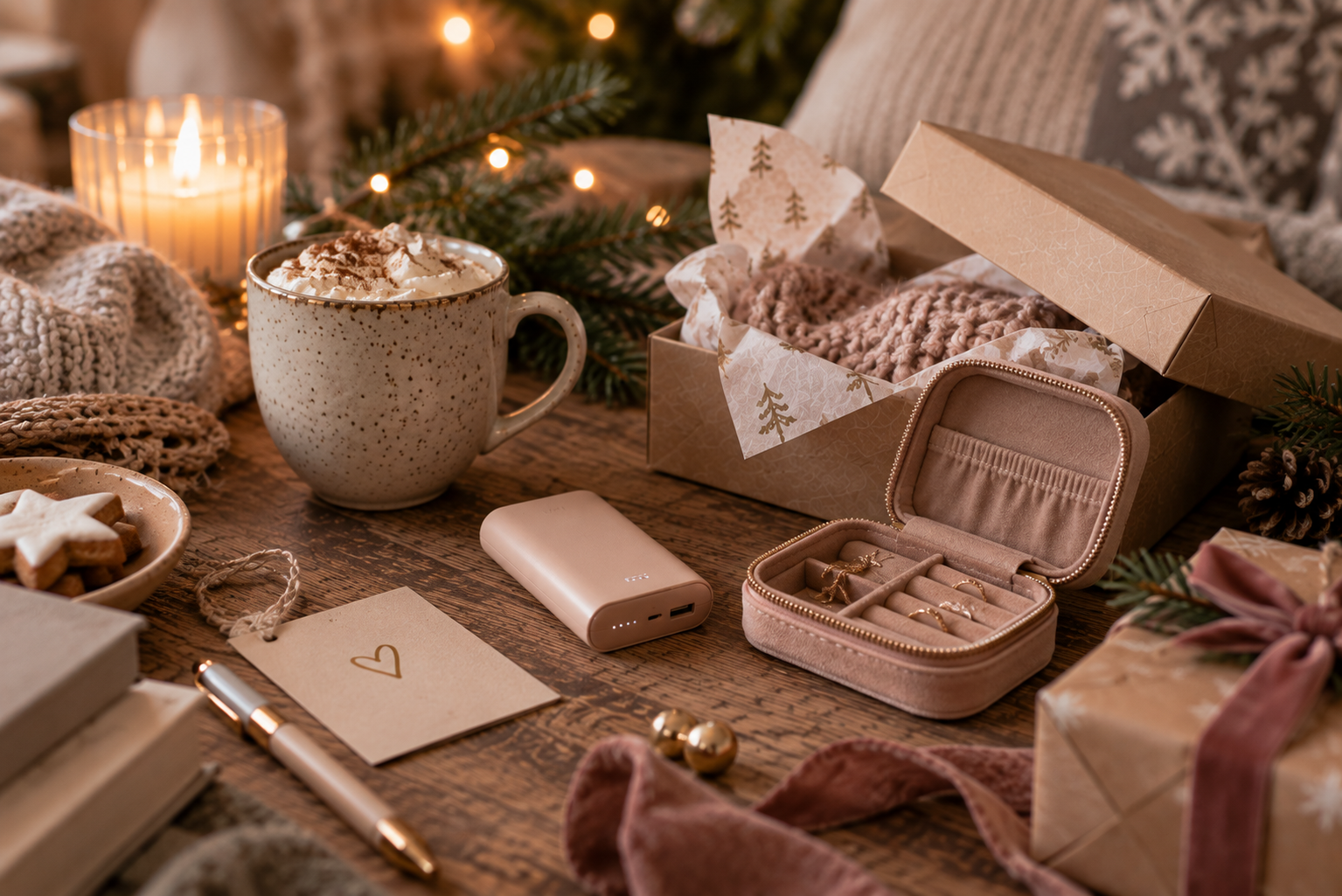 Mini-Powerbank und Reise-Schmuckkästchen als Adventskalender-Geschenke für Teenager