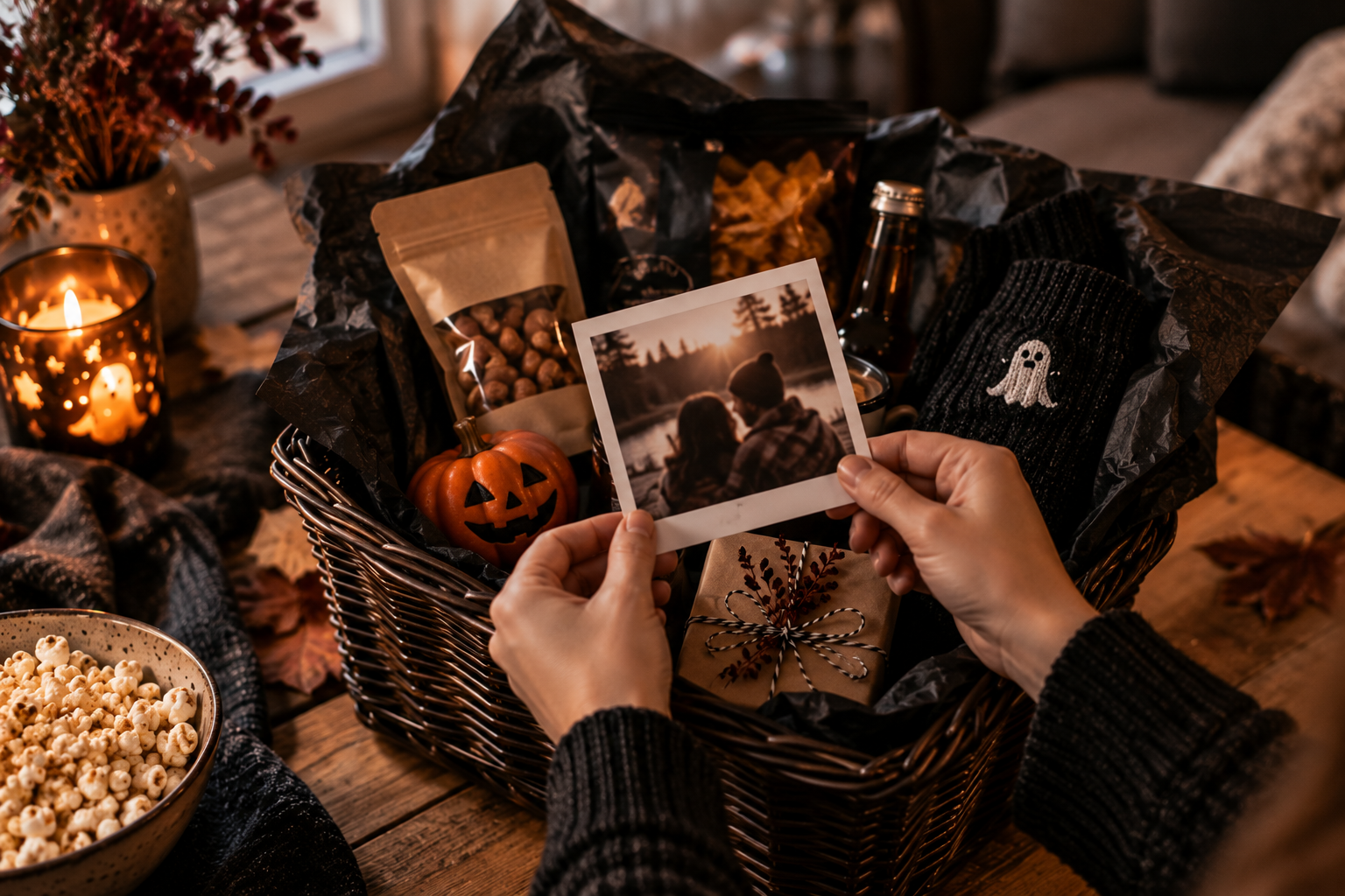 Gemeinsames Foto als persönliche Ergänzung für einen Boo Basket